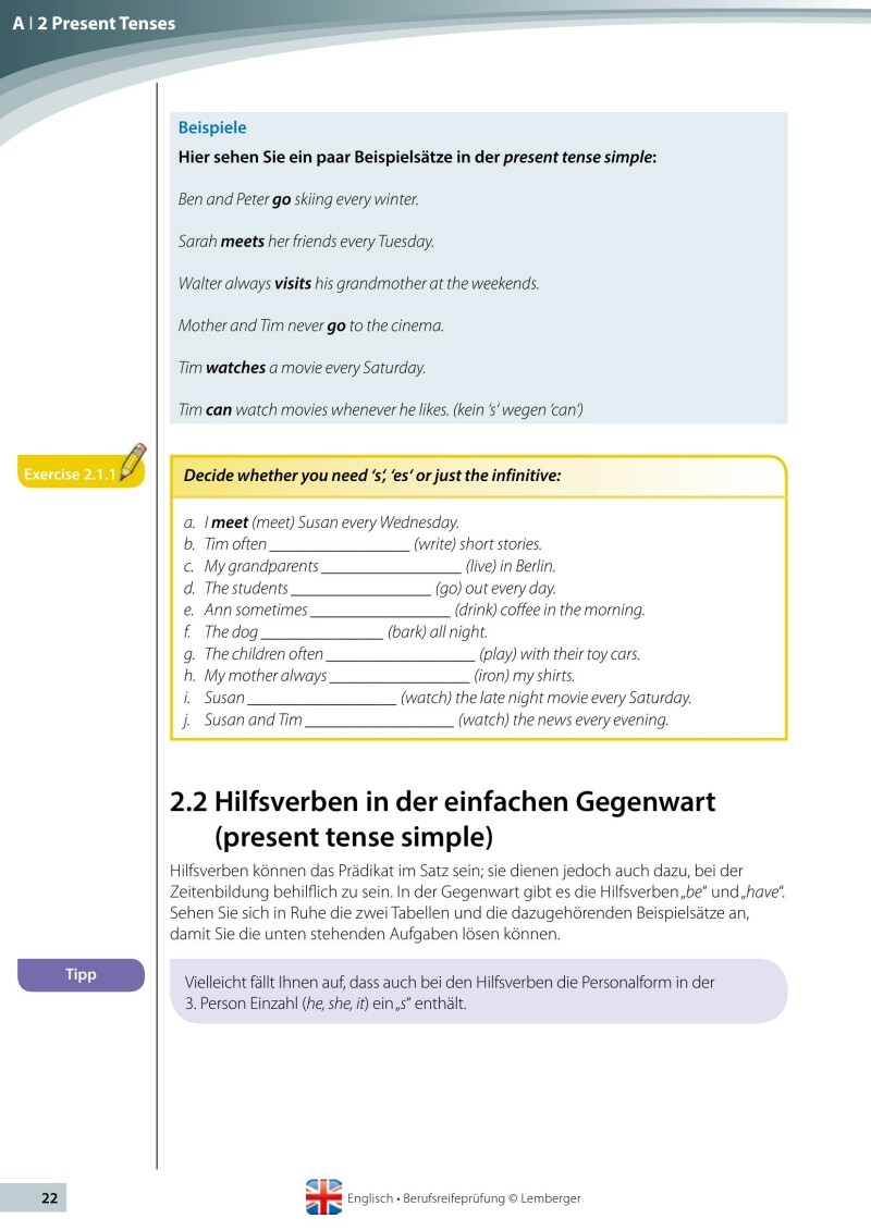 Berufsreifeprüfung Englisch - Erarbeitungsteil