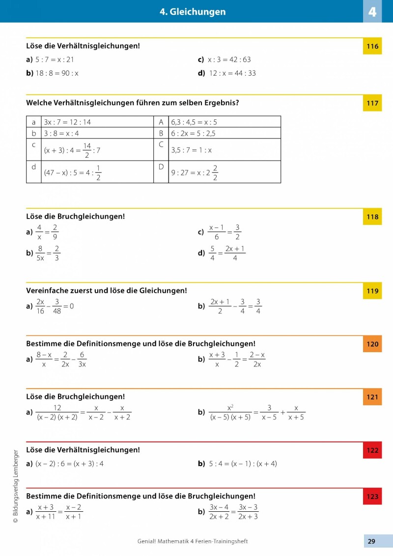 Genial! Mathematik 4 - Ich kann's!: Ferien-Trainings-Heft