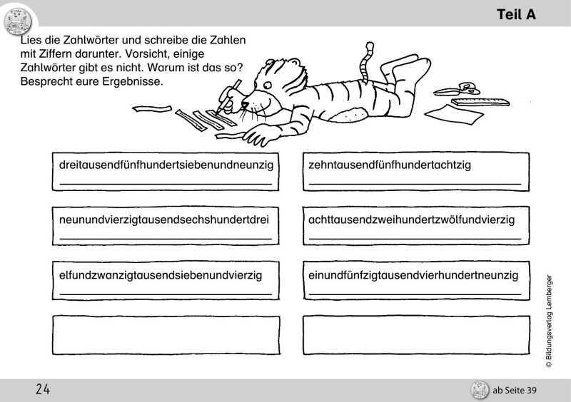 Mathetiger 4 NEU - Schulbuch Tigertrainer - Teil A (für das 1. Semester)