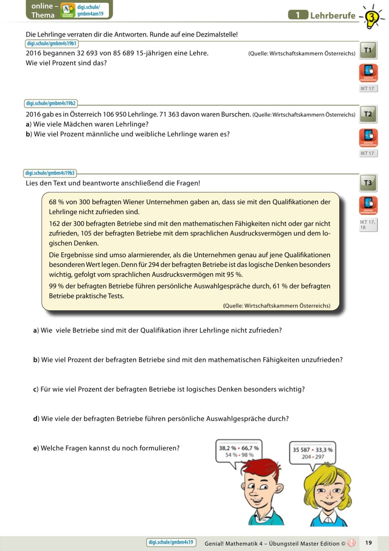 Genial! Mathematik 4 IKT – Übungsteil Basic + Master Edition v3.3