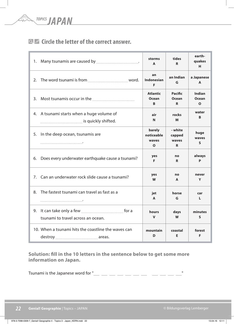Genial! Geographie 4 - topics 3: Japan