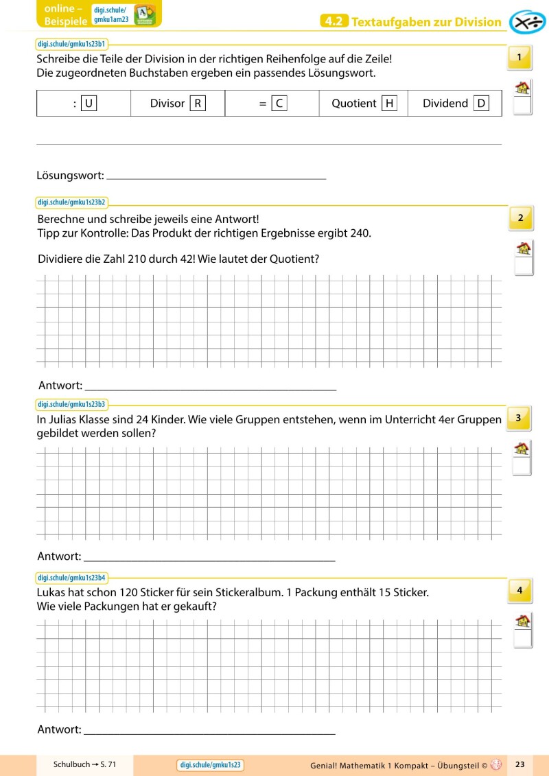 Genial! Mathematik 1 - Kompakt IKT v2.1 – Übungsteil Classic