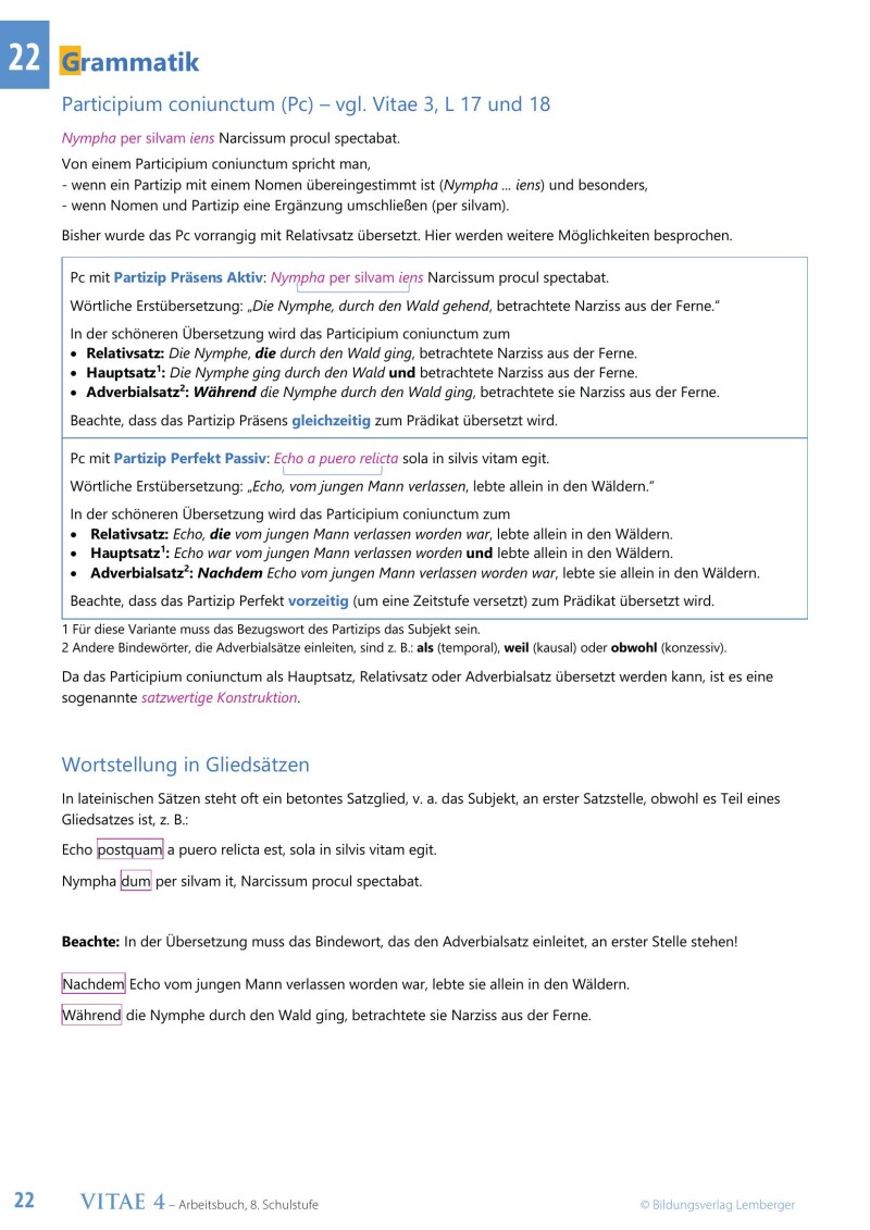 Vitae 4 / Schulbuch für die 4. Klasse Unterstufe_Langlatein LP’23 v1.1_Schulbuch