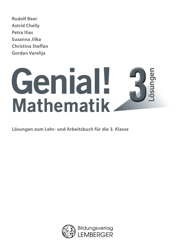 Genial! Mathematik 3 Lösungen ALTER LEHRPLAN