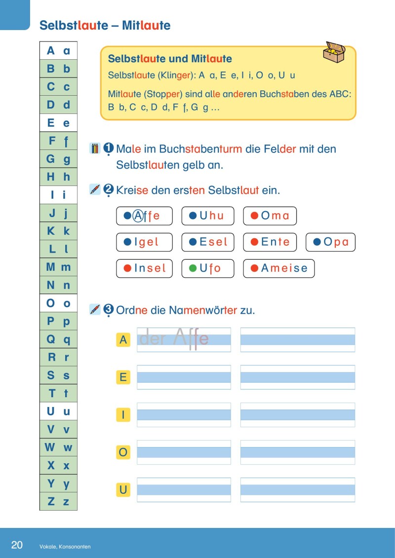 ABC der Tiere 2 – Schulbuch Kompaktausgabe: Spracharbeitsheft A (1. Semester) mit Silbenschrift_LP’23