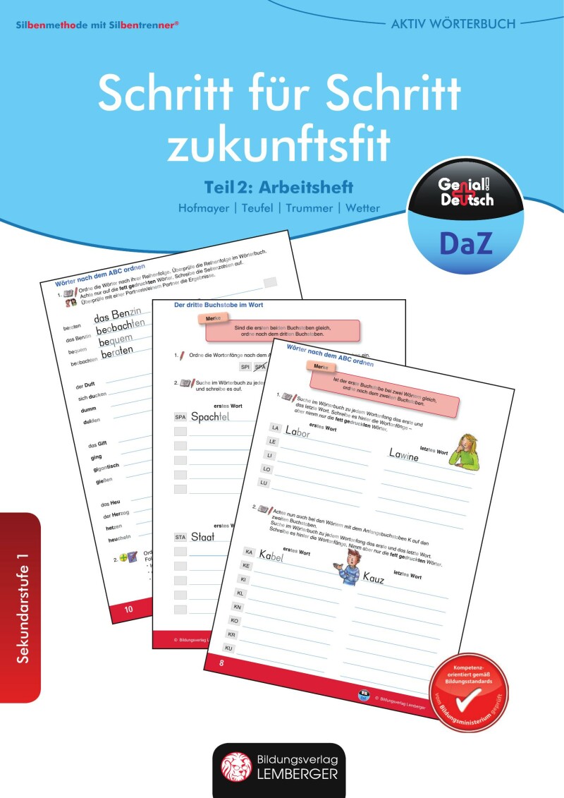 Genial! Deutsch DAZ - Schritt für Schritt zukunftsfit - Schulbuch - Aktiv-Silben-Wörterbuch - Arbeitsheft