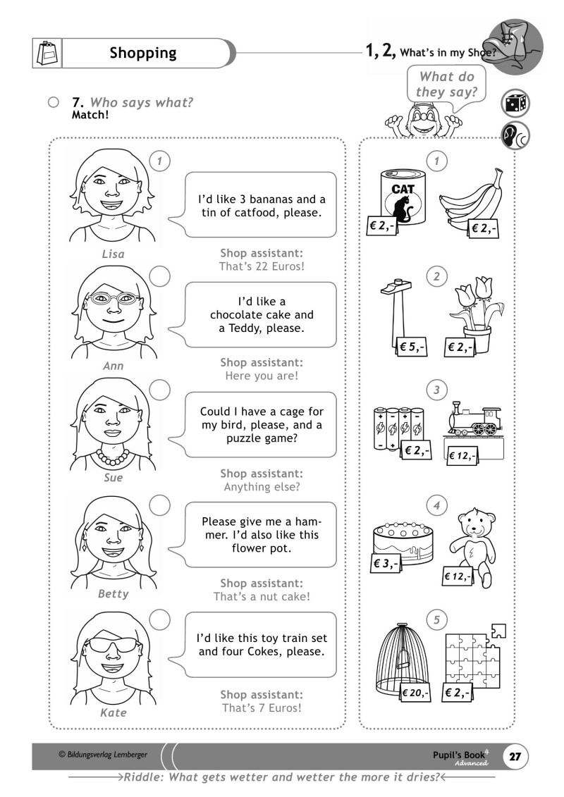 1,2, What's in my Shoe? - Pupil's Book 4 - Advanced