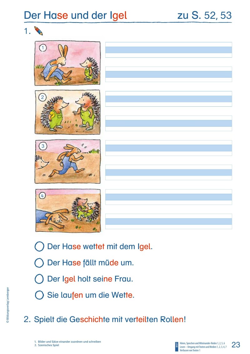 ABC der Tiere 1 – Schulbuch: Lesen in Silben – Arbeitsheft – Teil B LP‘23 v1.1