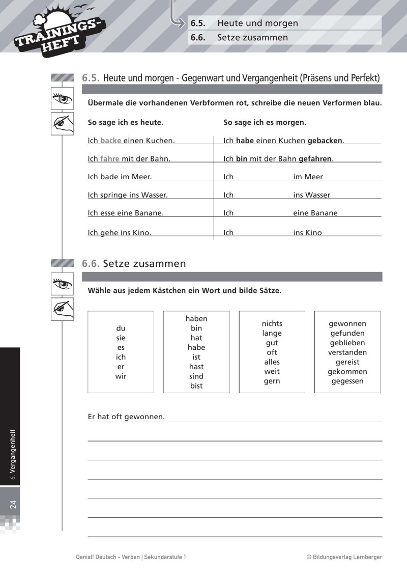 Genial! Deutsch – Trainingsheft Verben – Sek 1
