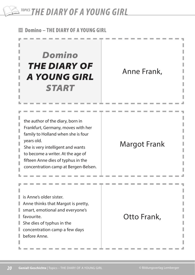 Genial! Geschichte 4 – topics 1: The Diary of Anne Frank