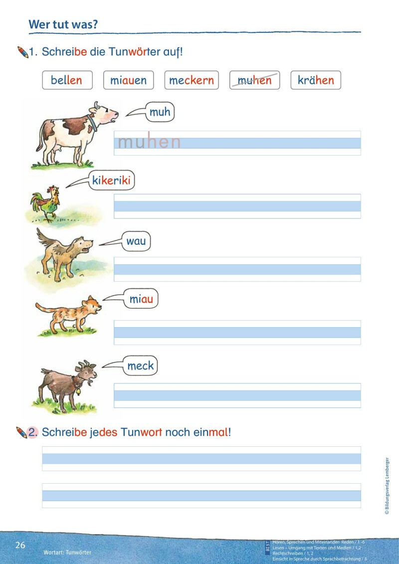 ABC der Tiere 2 - Schulbuch Kompaktausgabe: Spracharbeitsheft A (1. Semester)
