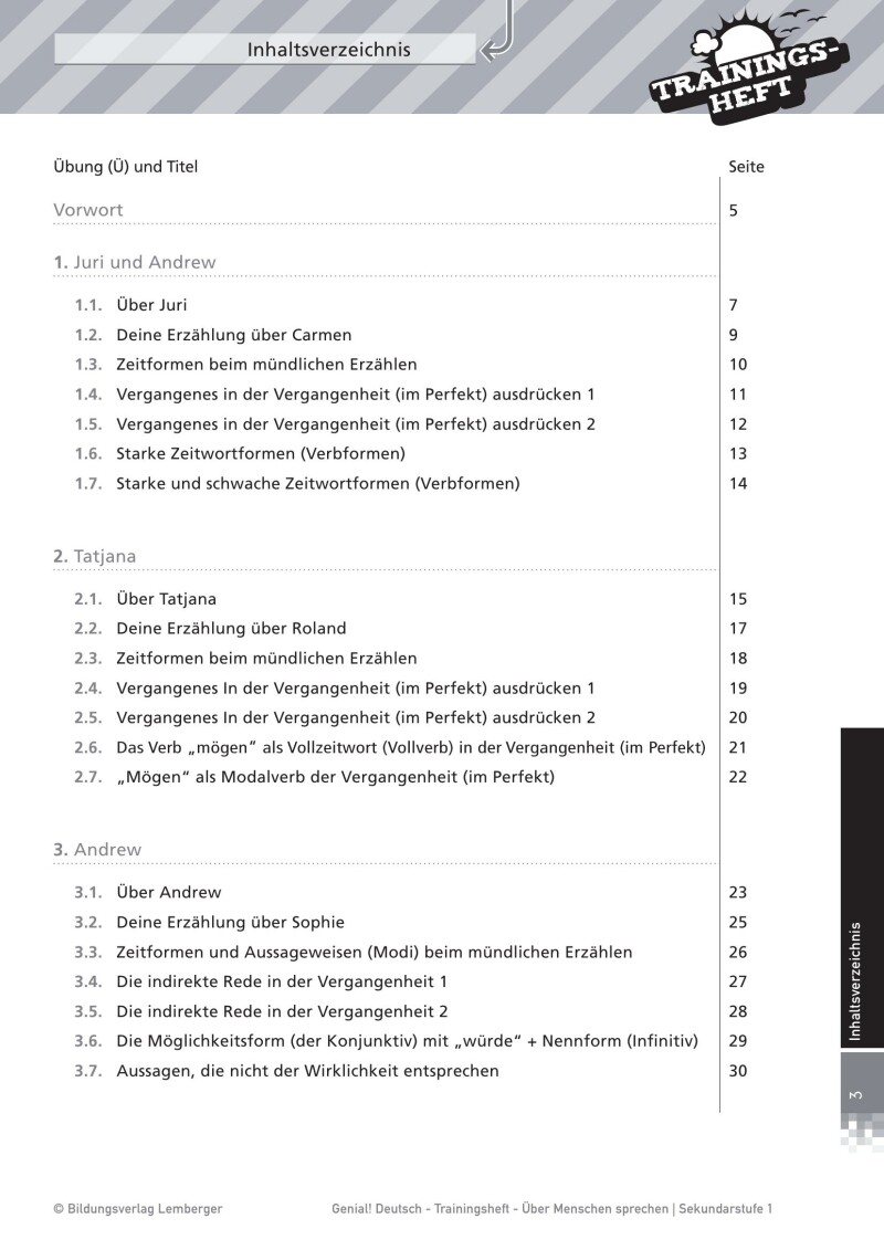 Genial! Deutsch – Trainingsheft Über Menschen sprechen: Mündllich erzählen – Sek 1