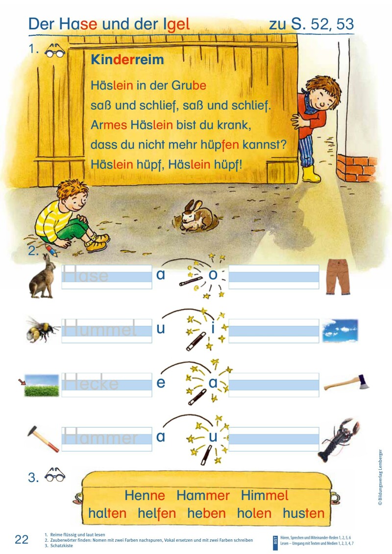ABC der Tiere 1 – Schulbuch: Lesen in Silben – Arbeitsheft – Teil B LP‘23 v1.1
