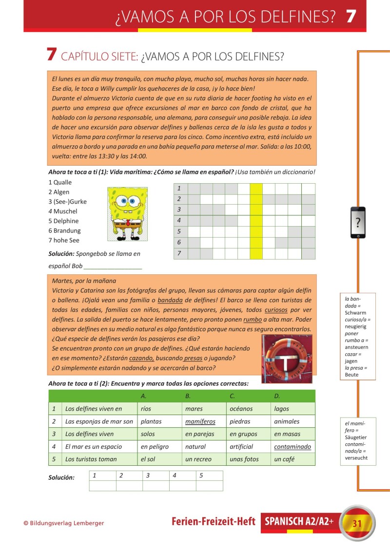 Spanisch – Ferien-Freizeit-Heft A2/A2+