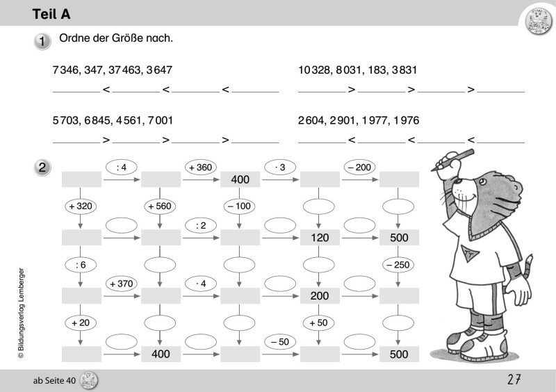 Mathetiger 4 NEU - Schulbuch Tigertrainer - Teil A (für das 1. Semester)