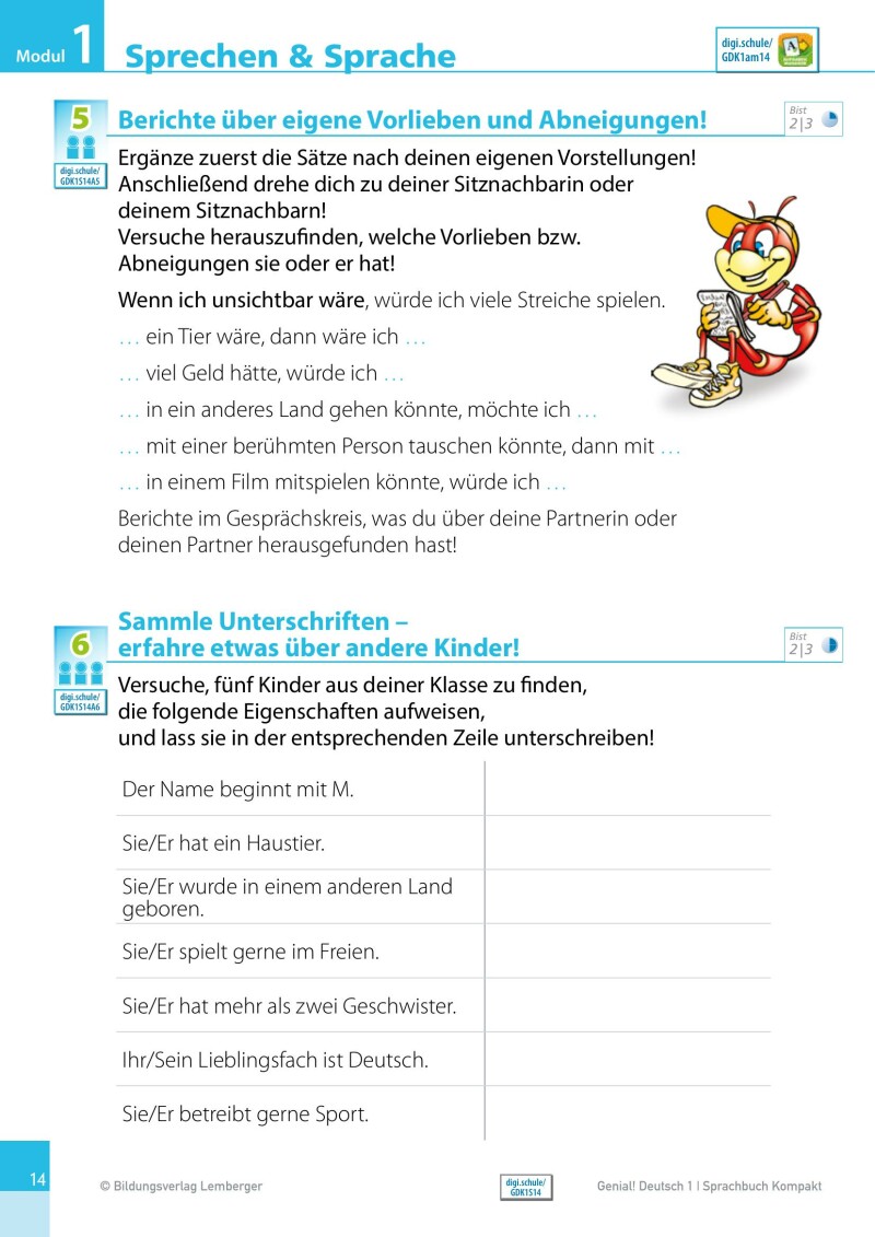 Genial! Deutsch 1 – Sprachbuch Kompakt IKT_Version 1.2: Schulbuch für das Leistungsniveau ”Standard”