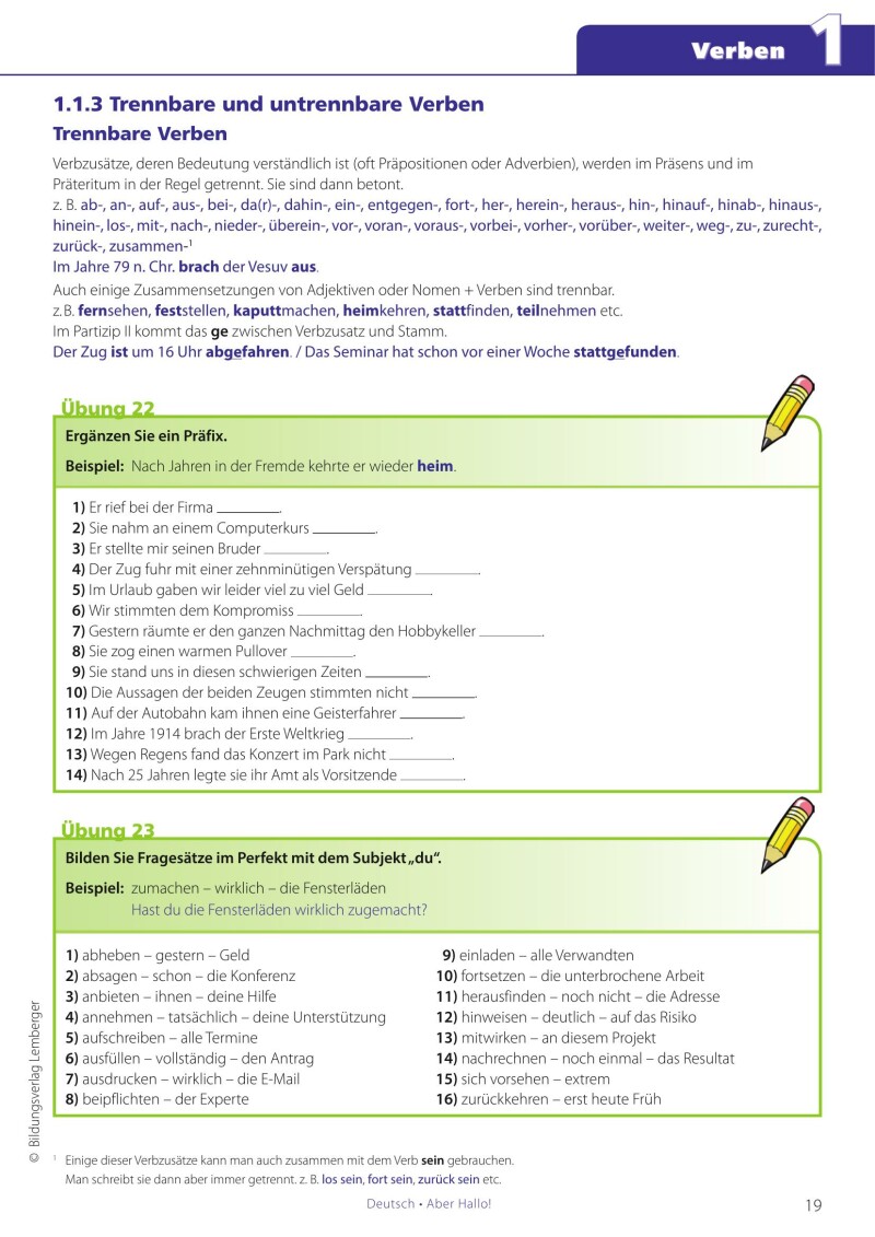 Deutsch - ABER HALLO! Grammatikübungen Oberstufe - Ausgabe für Österreich