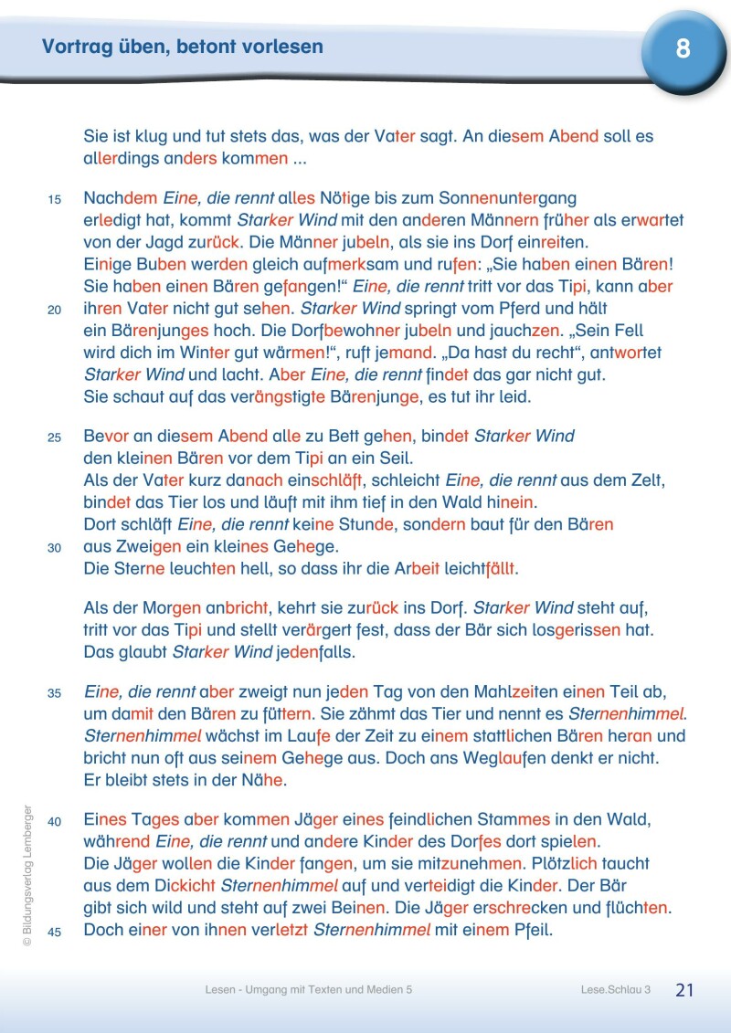 Lese.Schlau 3 - Lesebuch mit Silbenschrift