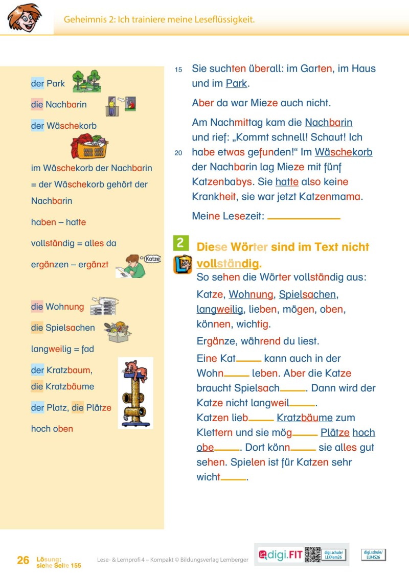 Lese- und Lernprofi 4 KOMPAKT LP’23 v1.1 / Schulbuch – silbierte Ausgabe