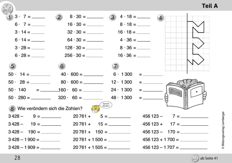 Mathetiger 4 NEU - Schulbuch Tigertrainer - Teil A (für das 1. Semester)