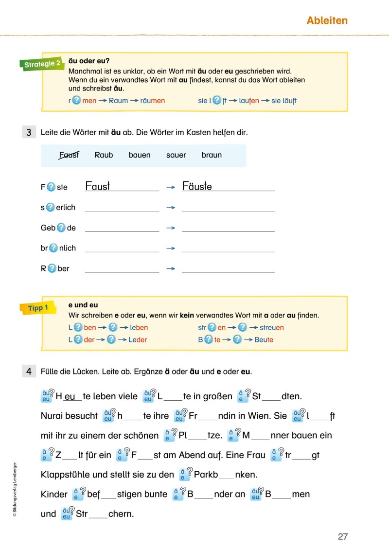 ABC der Tiere 1-4 - Rechtschreibtipps zum Mitnehmen - Arbeitsheft: Strategien - Regeln - Übungen (mit Lösungsteil)