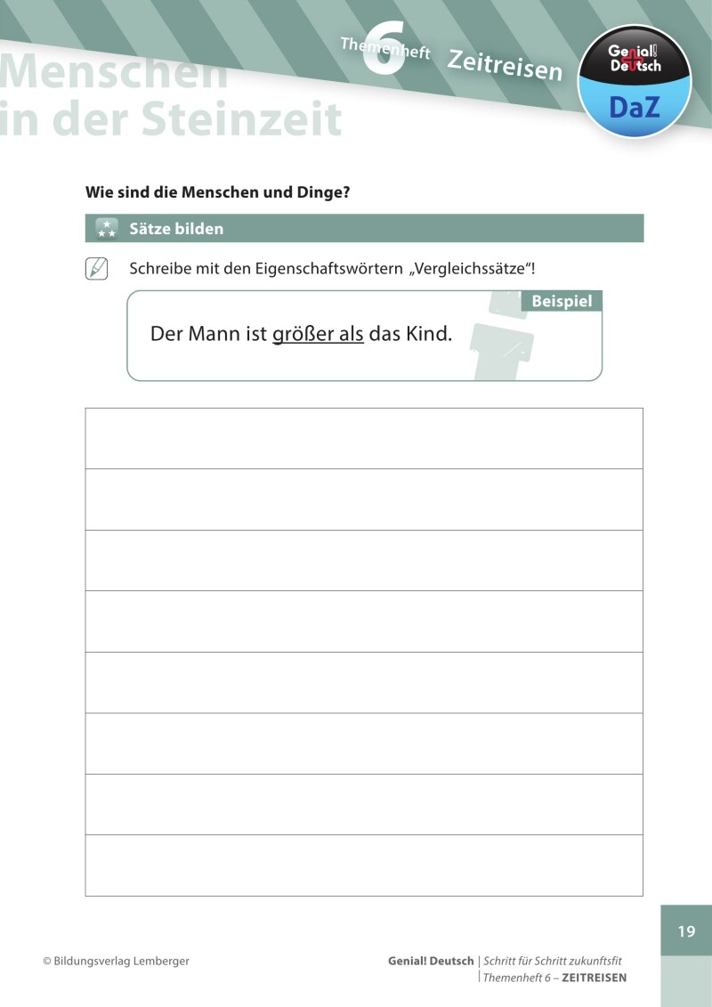 Genial! Deutsch DAZ - Schritt für Schritt zukunftsfit - Schulbuch - Themenheft 6 Volksschule: Zeitreisen