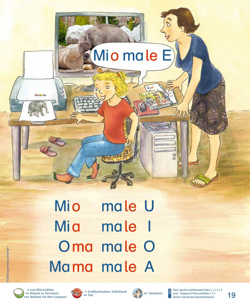 ABC der Tiere 1 - Schulbuch Kompaktausgabe: Lesen in Silben - Silbenfibel