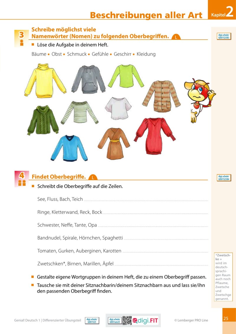 Genial! Deutsch 1 – Sprachbuch IKT LP’23 v.1.2 / Differenzierter Übungsteil mit Gratis E-Book; PLUS-Versionen mit der Vollversion eSquirrel