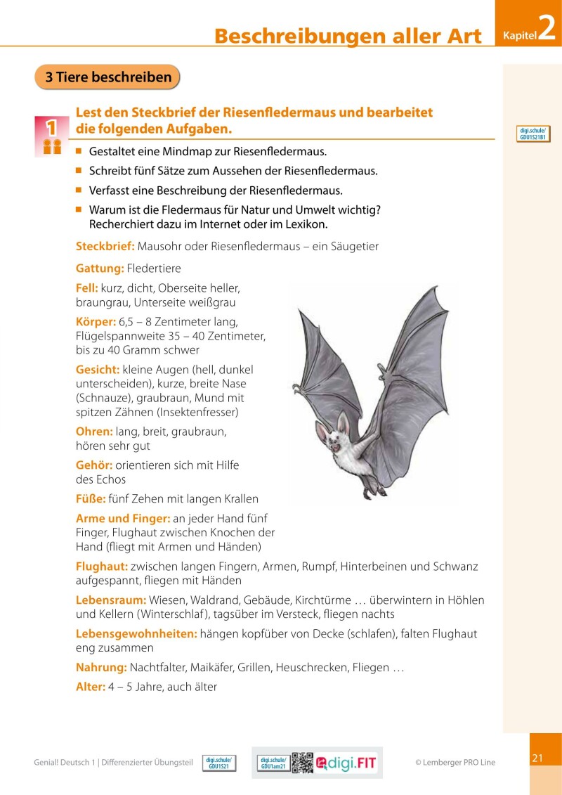 Genial! Deutsch 1 – Sprachbuch IKT LP’23 v.1.2 / Differenzierter Übungsteil mit Gratis E-Book; PLUS-Versionen mit der Vollversion eSquirrel
