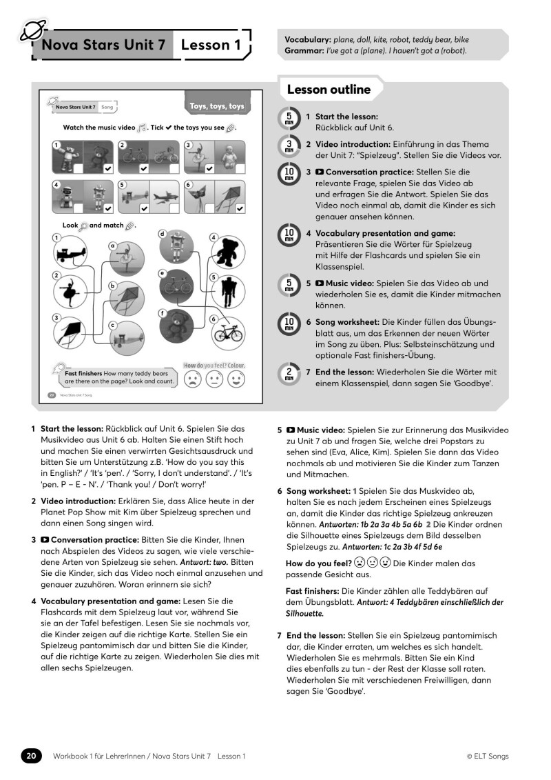 Planet Pop: Workbook 1 - Arbeitsblätter für LehrerInnen, Planet Pop - Units 1 - 29