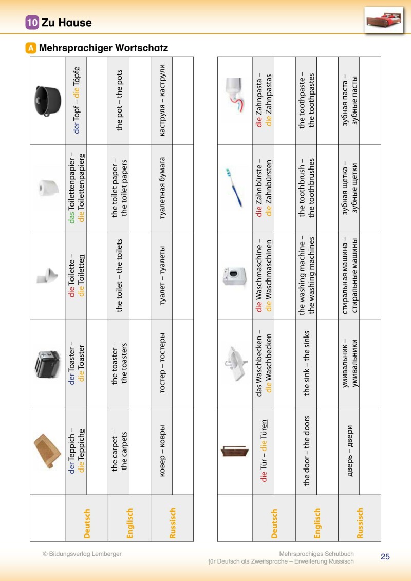 Trutnovskys sprachsensible Lernmaterialien für DaZ - Mehrsprachiges Lehrbuch für Deutsch als Zweitsprache / Erweiterung Russisch