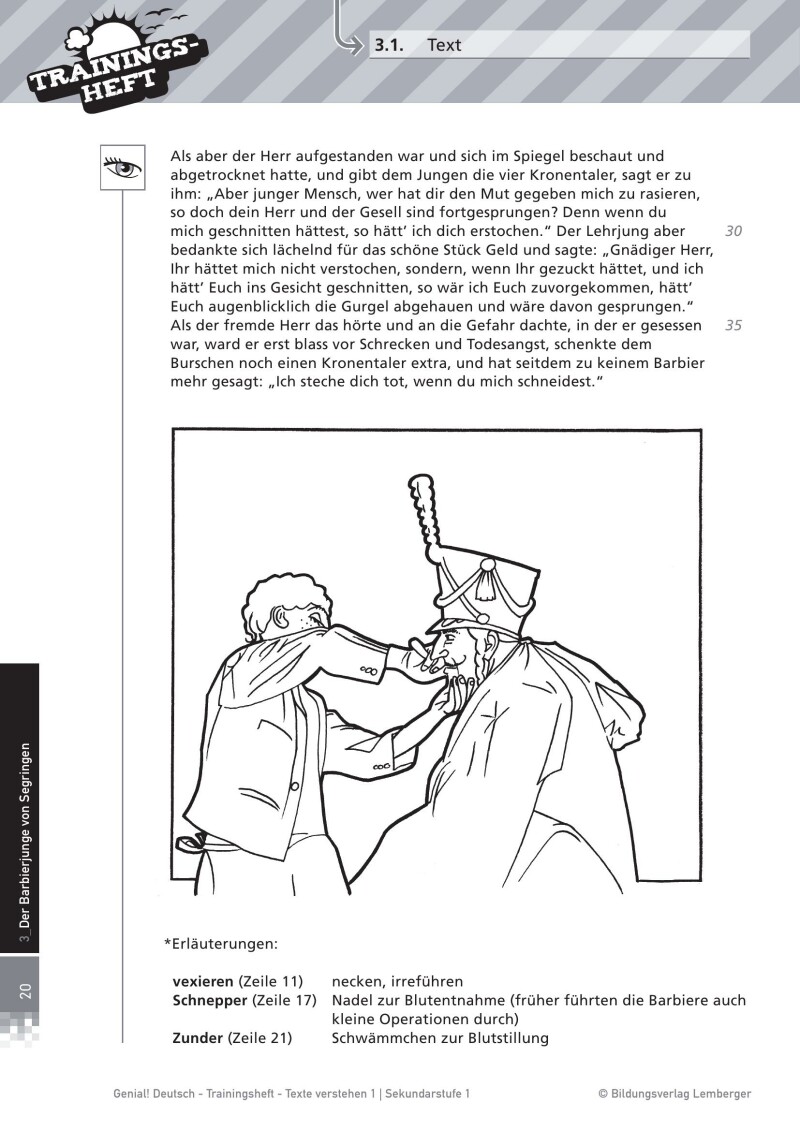 Genial! Deutsch – Trainingsheft Texte verstehen 1 – Literarische Texte und Lernkontrollen – Sek 1