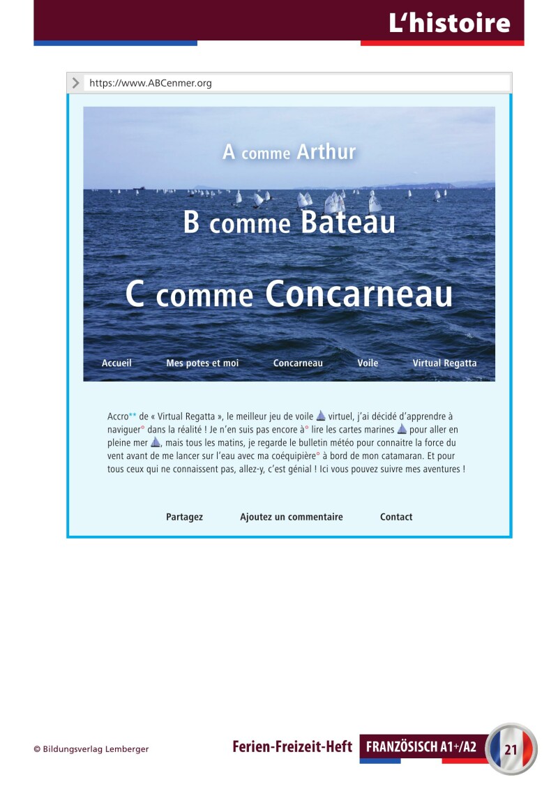 Ferien-Freizeit-Heft Französisch A1+/A2