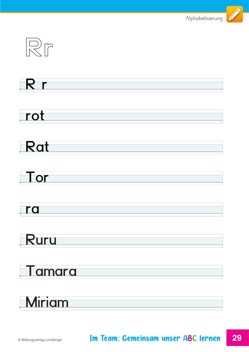 Im Team: Gemeinsam unser ABC lernen