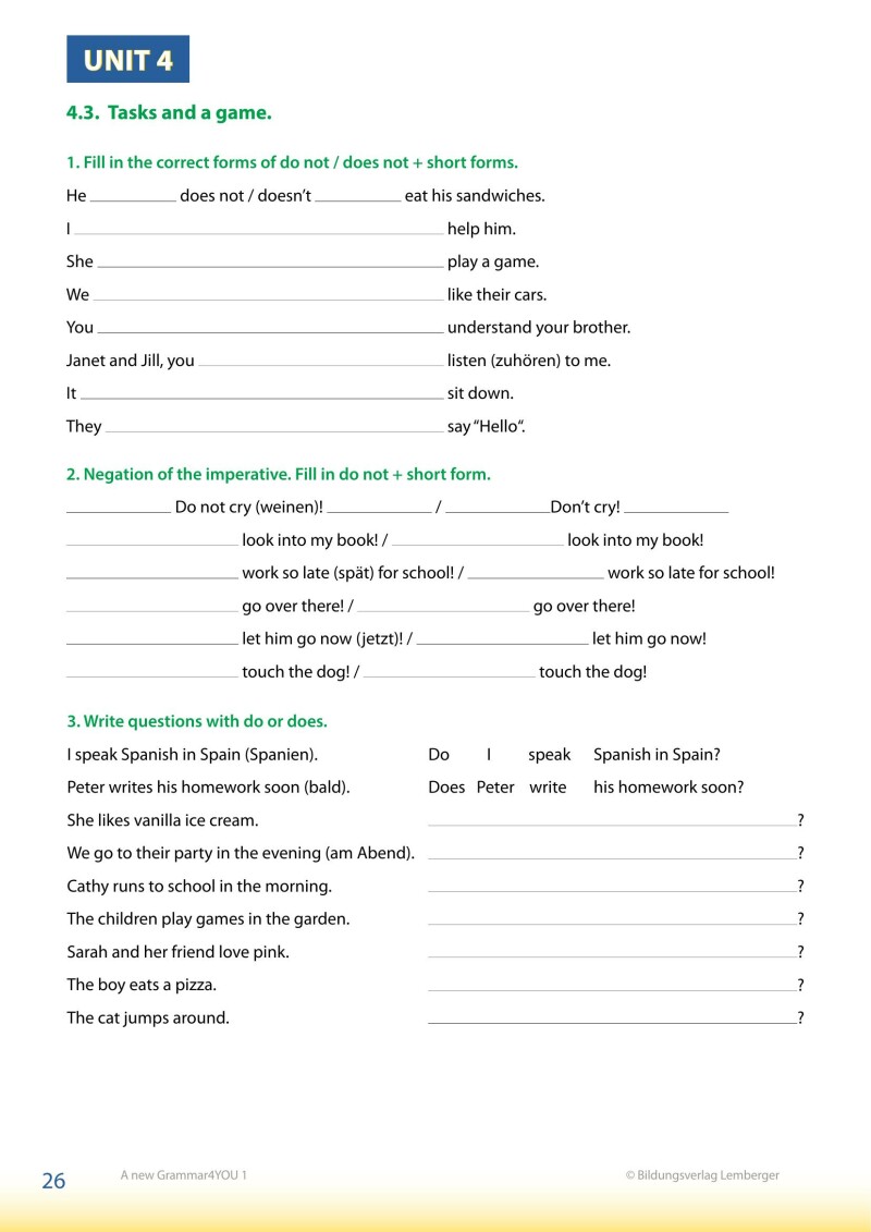 Modern English – A new Grammar4YOU_Band 1 (A1/A2) / mit allen Lösungen