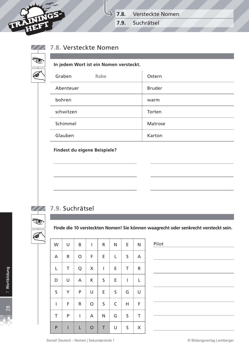 Genial! Deutsch – Trainingsheft Nomen – Sek 1