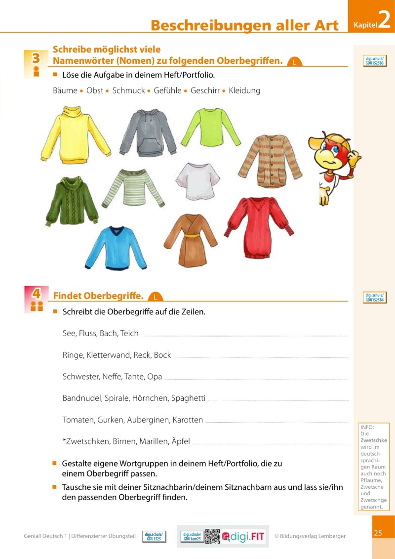 Genial! Deutsch 1 – Sprachbuch IKT LP’23 v.1.1 / Differenzierter Übungsteil