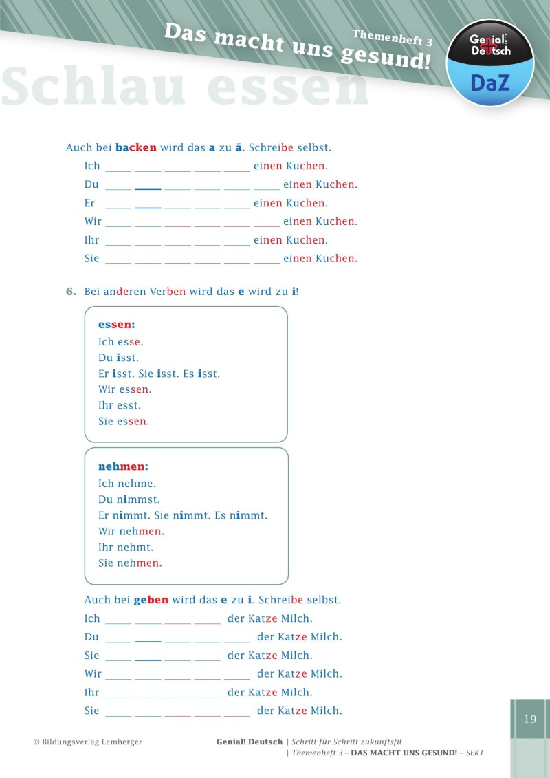 Genial! Deutsch DAZ - Schritt für Schritt zukunftsfit - Schulbuch - Themenheft 3 Sekundarstufe 1 - sibierte Ausgabe: Das macht uns gesund!