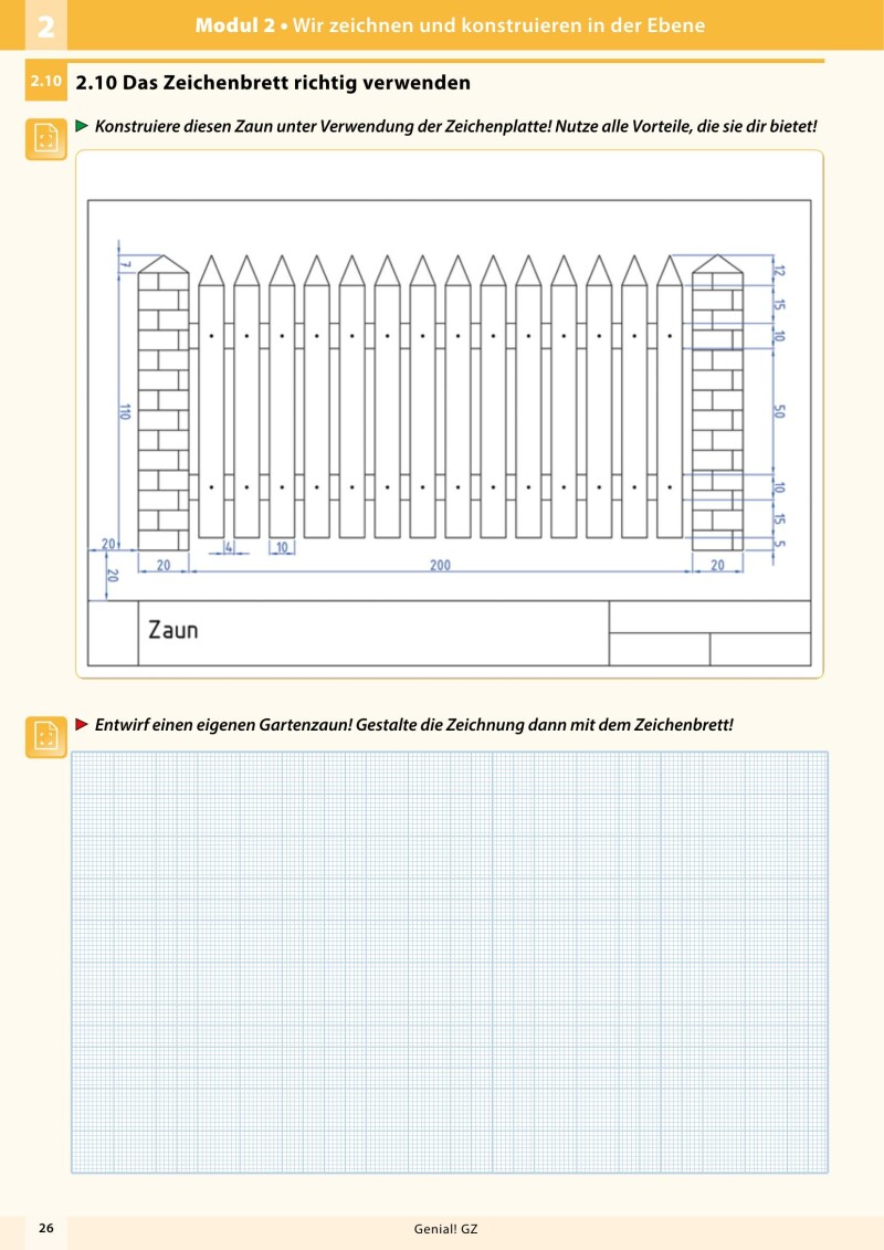 Genial! Geometrisches Zeichnen 3-4 / Schulbuch v2.1