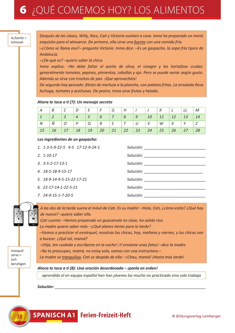 Spanisch – Ferien-Freizeit-Heft A1