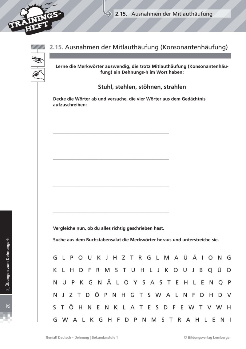 Genial! Deutsch – Trainingsheft Dehnung – Sek 1
