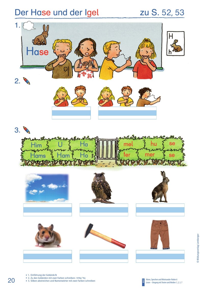 ABC der Tiere 1 - Schulbuch Kompaktausgabe: Lesen in Silben - Arbeitsheft - Teil B