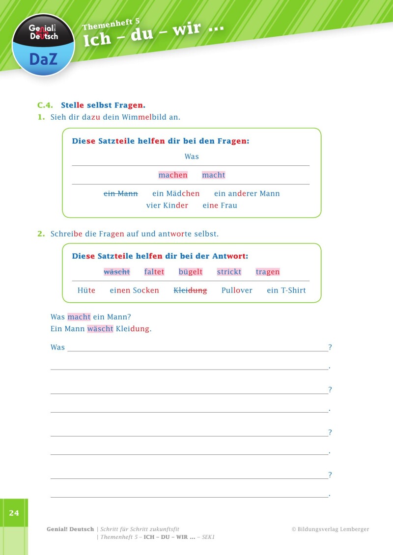 Genial! Deutsch DAZ - Schritt für Schritt zukunftsfit - Schulbuch - Themenheft 5 Sekundarstufe 1 - silbierte Ausgabe: Ich-du wir ...