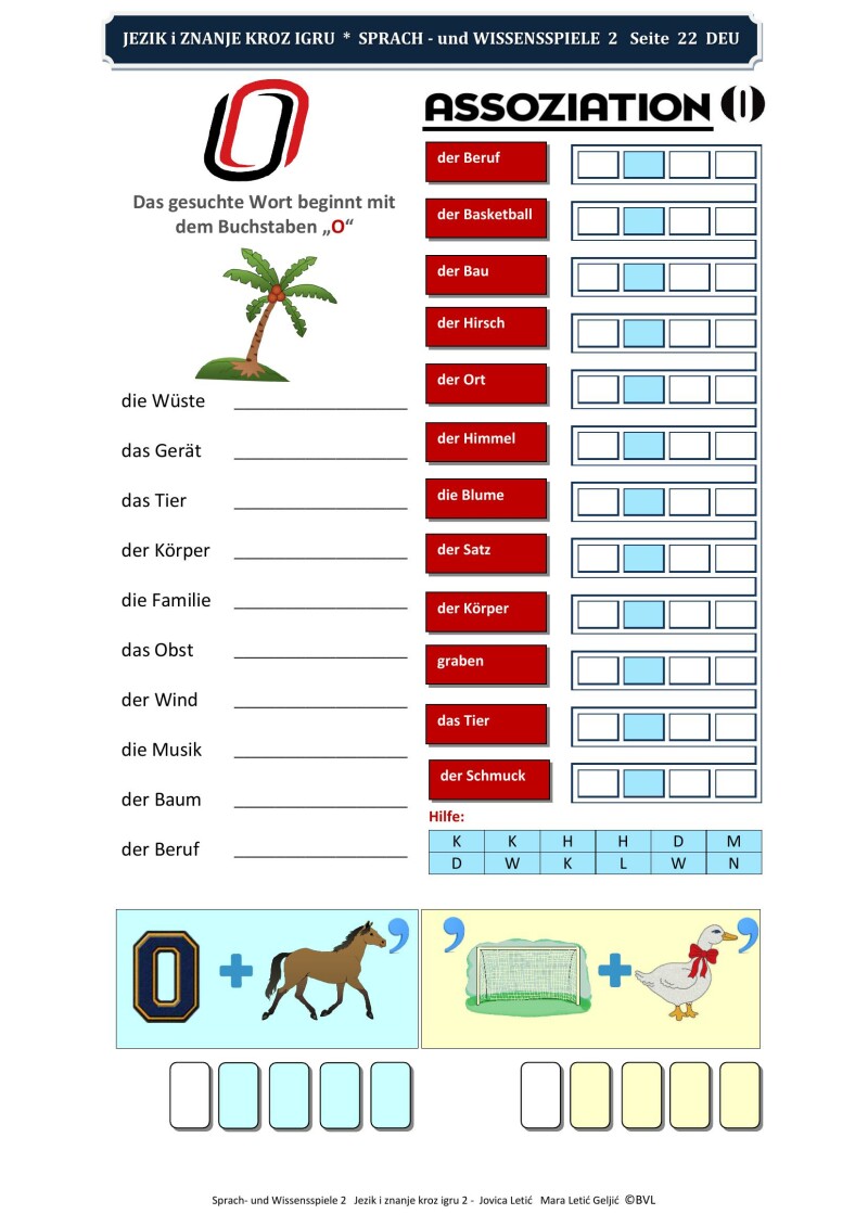 "Sprach- und Wissensspiele 2"/“Jezik i znanje kroz igru 2“