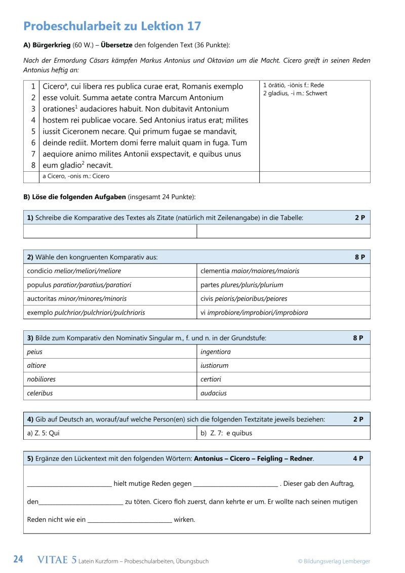 VITAE 5 / Probeschularbeiten