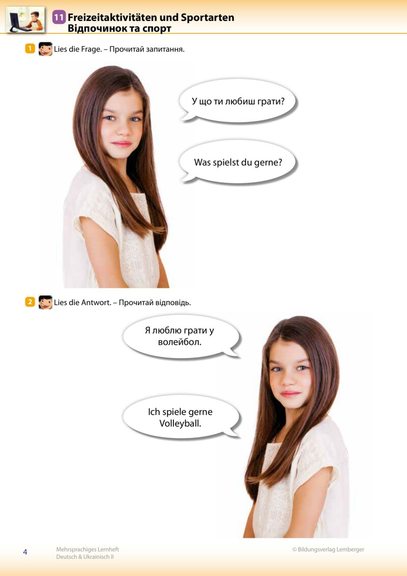 Trutnovskys sprachsensible Lernmaterialien für DaZ – Mehrsprachiges Lernheft 2 – Deutsch & Ukrainisch