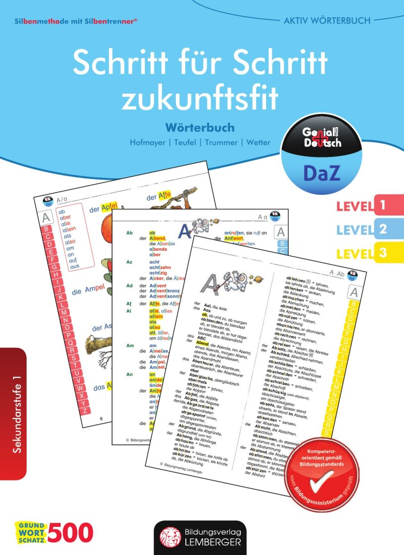 Genial! Deutsch DAZ - Schritt für Schritt zukunftsfit - Schulbuch - Aktiv-Silben-Wörterbuch: Silbenmethode mit Silbentrenner und Bildteil