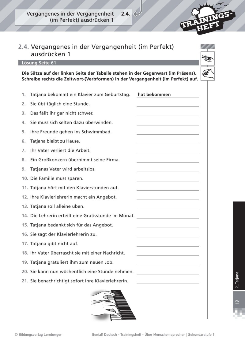 Genial! Deutsch – Trainingsheft Über Menschen sprechen: Mündllich erzählen – Sek 1