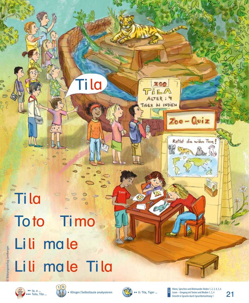 ABC der Tiere 1 - Schulbuch Kompaktausgabe: Lesen in Silben - Silbenfibel