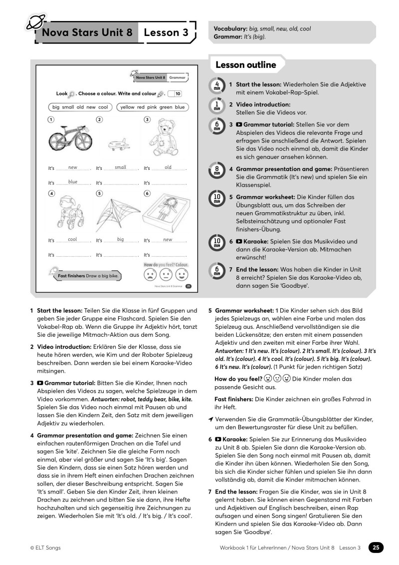 Planet Pop: Workbook 1 - Arbeitsblätter für LehrerInnen, Planet Pop - Units 1 - 29